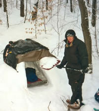 Gail Bosio's snowshelter