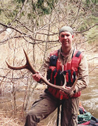 Half of a 5 by 5 elk shed found by Michael Neiger's along the Pigeon River