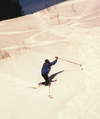 Tele skiing